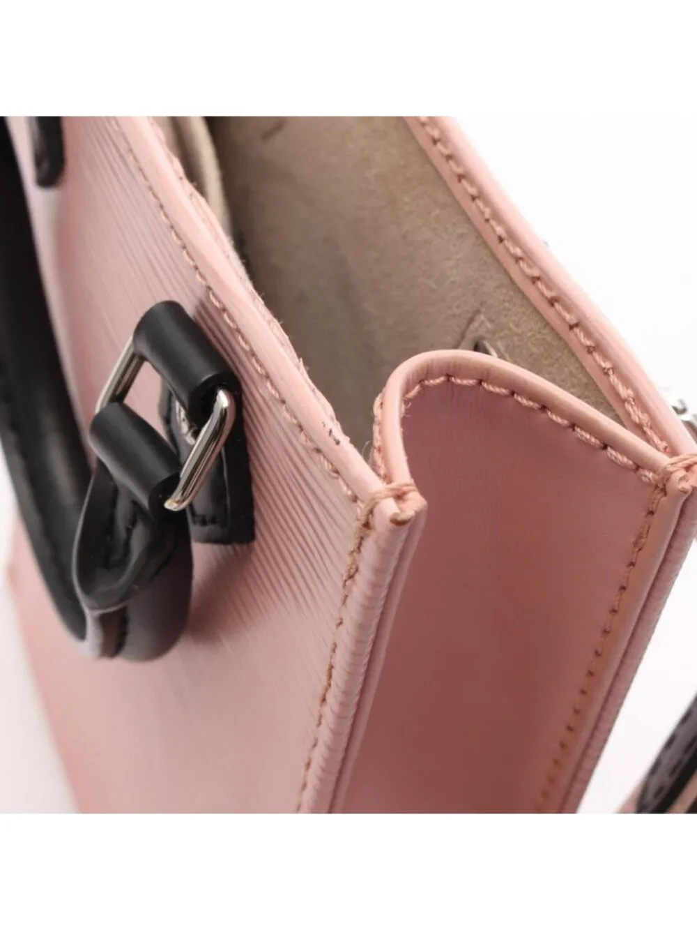 Louis Vuitton Petite Sac Plat 2-Way Rose Ballerina Leather Handbag